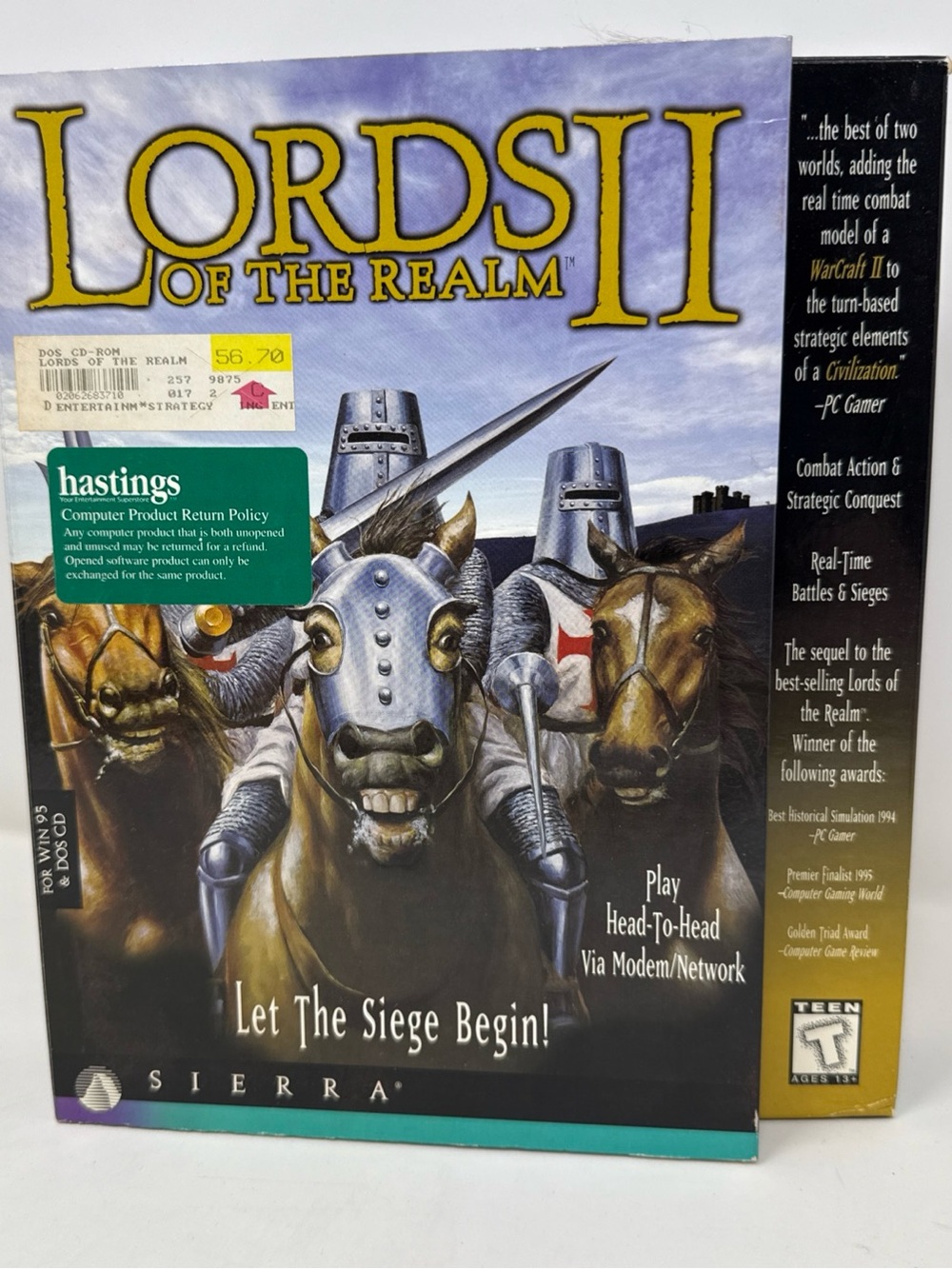 Lords of the Realm II PC Big Box Win 95 DOS CD Video Game Multiplayer